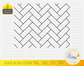 Herringbone Svg, Seamless Pattern, Herringbone Stencil, Herringbone Vector, Geometric Pattern Dxf, Outline Cut File, Silhouette Cricut