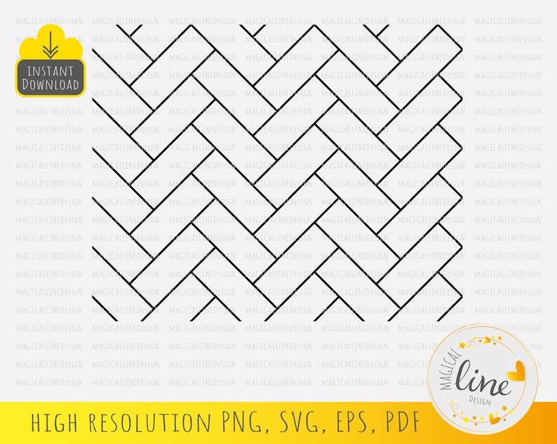 Herringbone Svg Seamless Pattern Herringbone Stencil Etsy