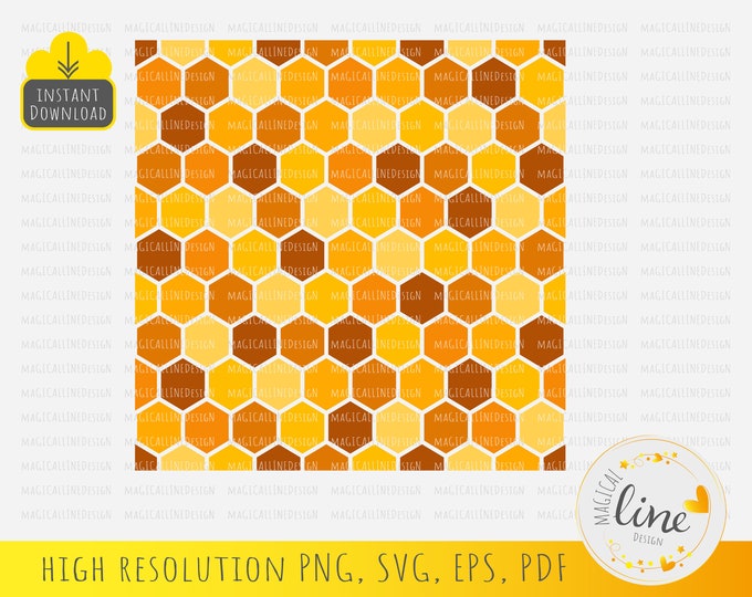 Honeycomb Pattern Svg, Seamless Beecomb Pattern, Geometric Hexagon ...