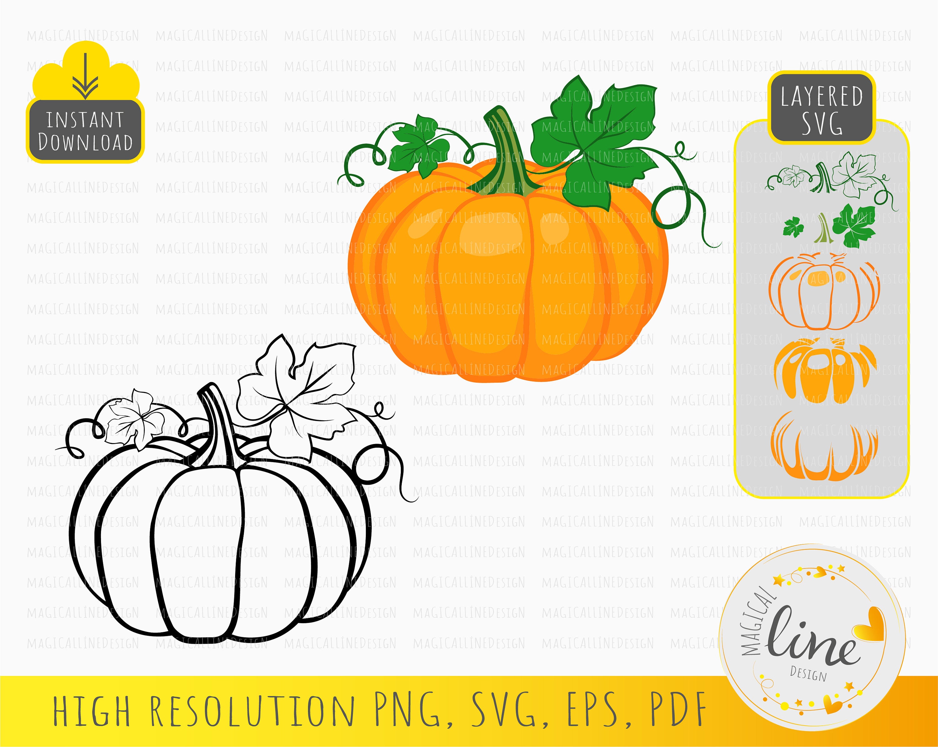 Pumpkin Svg Pumpkin Leaves Svg Halloween Png Pumpkin - Etsy