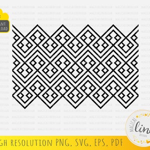 Aztec Ethnic Pattern Svg, Seamless Tribal Pattern Svg, Aztec Stencil Eps, Tooled Leather Svg, Aztec Cut File, Wall Art, Silhouette Cricut