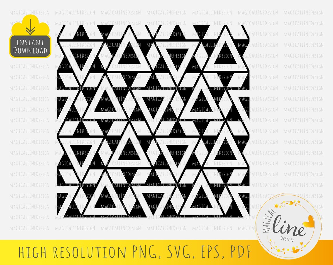 Triangle Pattern SVG, Geometric Seamless Template (digital Download) - Etsy