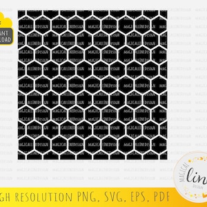 Honeycomb Pattern Svg, Seamless Pattern, Beecomb Stencil, Hexagon Vector, Geometric Pattern Dxf, Honeycomb Wall Art, Silhouette Cricut