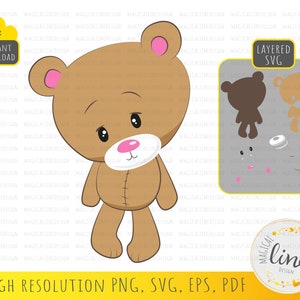 Teddy Bear Svg, Baby Bear eps, Sad teddy clipart, Romantic bear png, Valentines day Svg, Bear t-shirt design, Cricut Silhouette