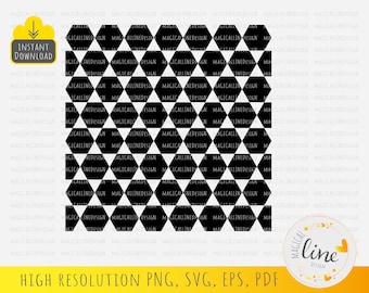 Padrão Hexagonal SVG, Vetor Geométrico Sem Costura (Download Digital)