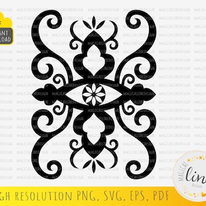 Mystic Eye Svg, Svg qui voit tous, Eps du troisième œil, vecteur du mauvais œil, pochoir pour les yeux Boho, oeil céleste Png, art mural oeil, Silhouette Cricut