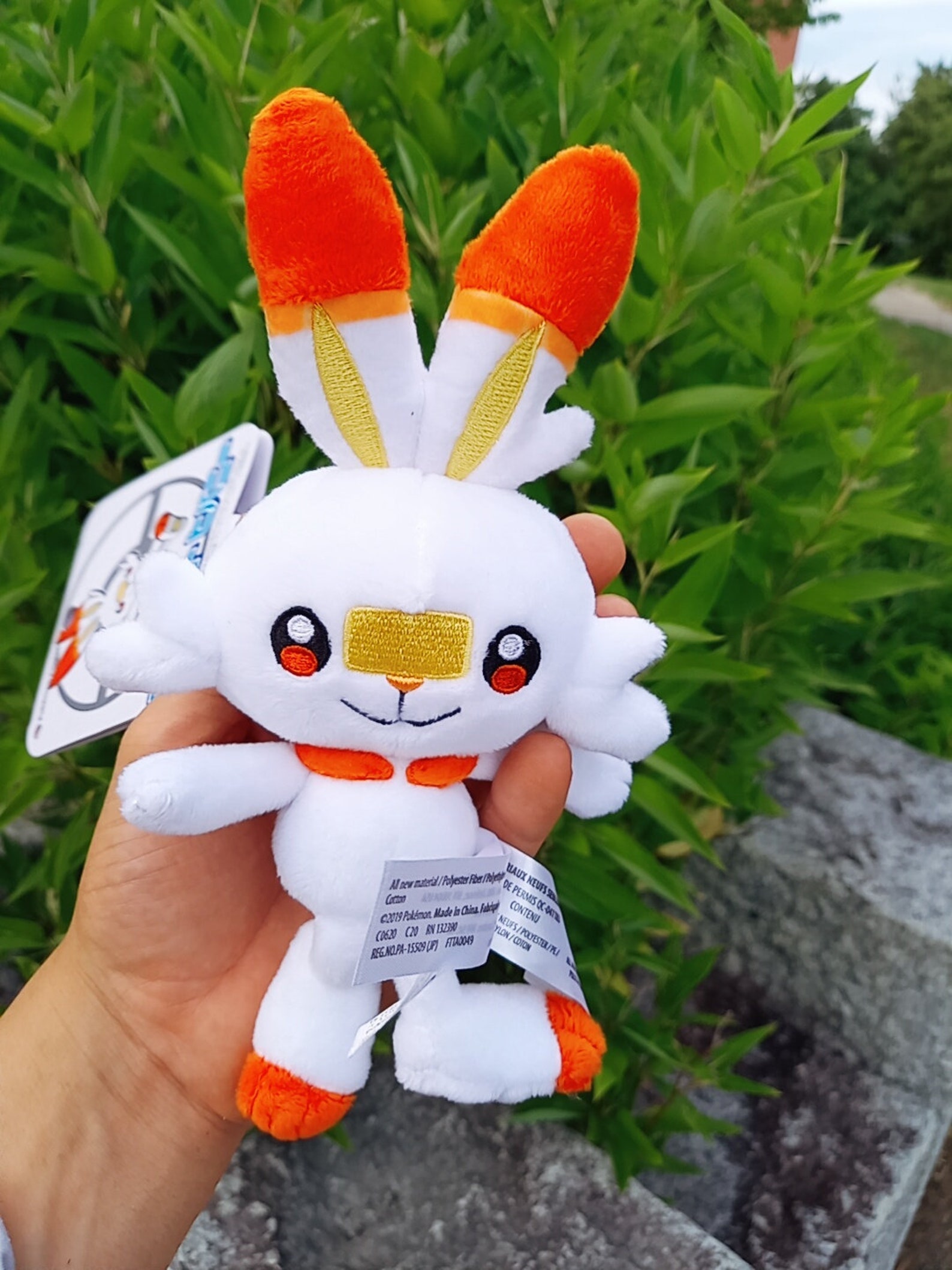 Scorbunny Plush with Pink Satchel Removable | Etsy