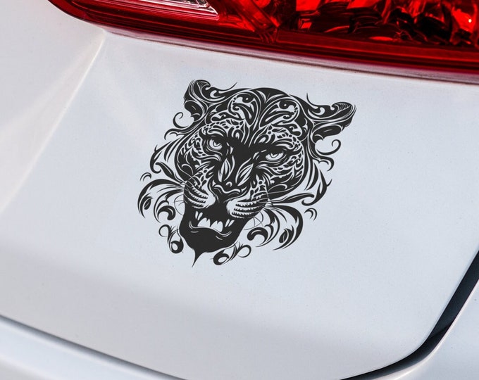 Panther Head Vinyl Decal Sticker - Car, Truck, Van & Laptop Decor - Multiple Sizes and Colours, Perfect Gift for Him and Her
