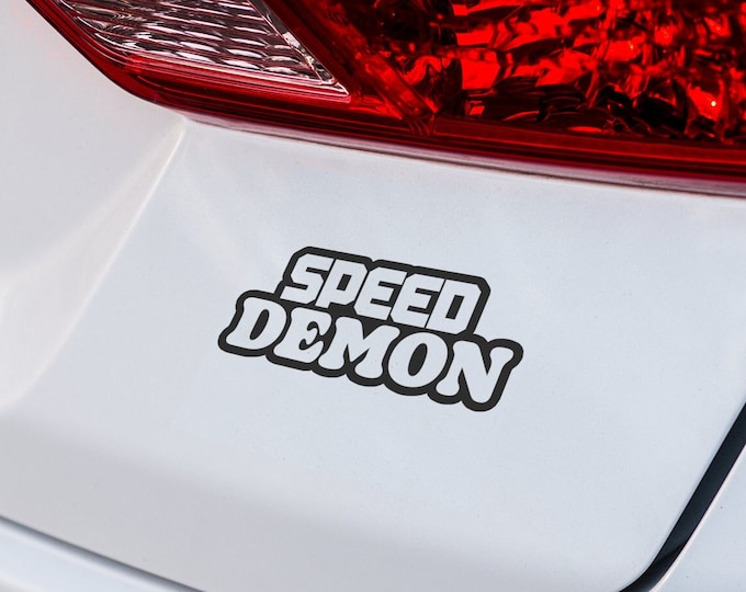 Speed Demon Car Decal, Vinyl Sticker for Cars and Vehicles, Automotive Decal - Unique Design for Fast-Paced Enthusiasts