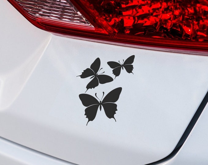 Butterfly Car Decal: Elegant Nature Motif, Outdoor Adhesive