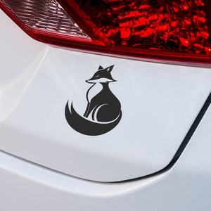 Affascinante decalcomania in vinile con volpe - perfetta per auto e laptop - adesivo animale unico - regalo ideale per gli amanti della natura