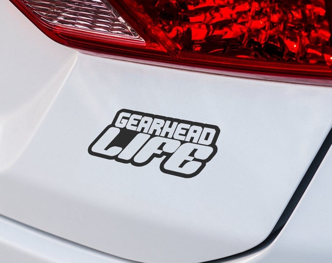 Gearhead Life Car Vinyl Decal, Auto Enthusiast Gift, Vehicle Sticker for Car Lovers, Automotive Decor, Car Accessories - Unique Design