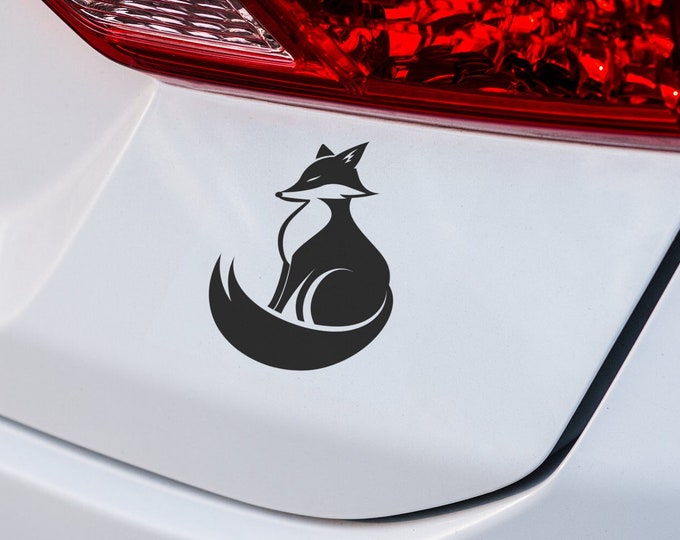 Fox Vinyl Decal: Car and Laptop Sticker, Nature Lover Gift