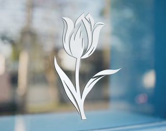 Tulip Vinyl Decal Sticker, Floral Decoration for Walls, Laptops, and More, Beautiful Home Decor