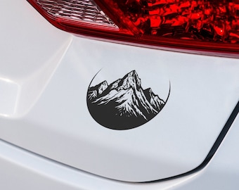 Stunning Mountain Range Vinyl Decal - Perfect for Your Car or Laptop - Nature-Inspired Outdoor Adventure Sticker