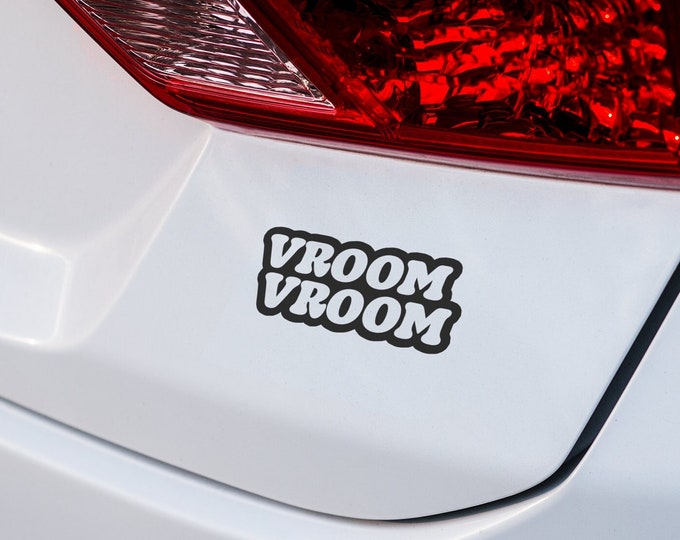 Personalized Vroom Vroom Car Decal - Customizable Vinyl Sticker for Car Enthusiasts - Unique Car Accessories for Vehicle Decoration