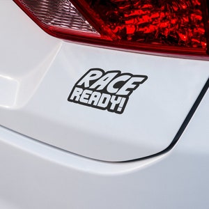 Race Ready Car Vinyl Decal: Motorsport Racing Sticker