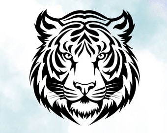 Calcomanía de vinilo de tigre: calcomanía personalizada de gato montés para auto y computadora portátil