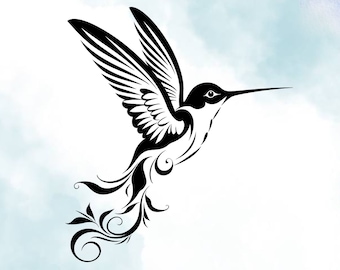 Hummingbird Vinyl Decal: Nature-Themed Wall Art