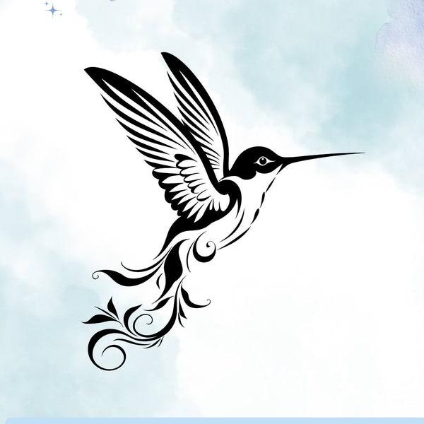 Adorable Hummingbird Vinyl Decal - High-Quality, Durable Wall Art, Ideal for Bird Lovers & Nature Enthusiasts