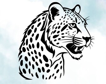 Gepard Vinyl Aufkleber: Tierdruck Aufkleber für Laptop, Auto und Wasserflasche
