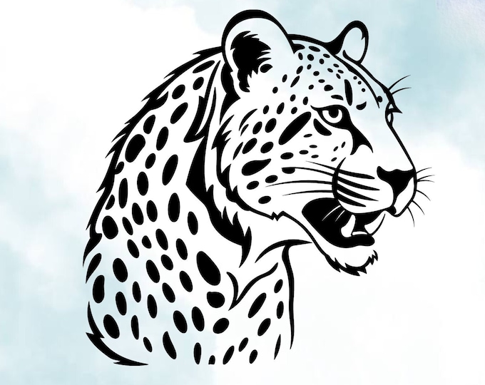 Cheetah Vinyl Decal: Animal Print Sticker for Laptop, Car, and Water Bottle