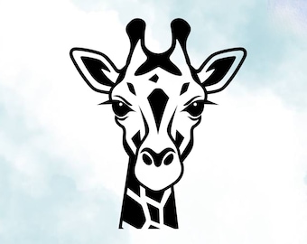 Premium Giraffe Head Vinyl Decal - Perfect for Laptops, Cars, Home Decor, Wall Art - Unique Design, Easy-to-Apply, Long-Lasting Sticker