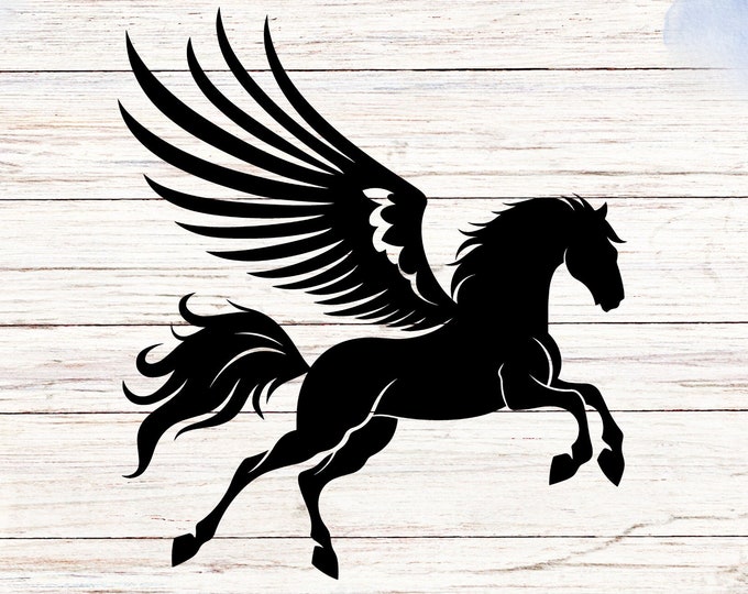 Pegasus Vinyl Decal: Colorful Horse Sticker, Car Window & Laptop Art