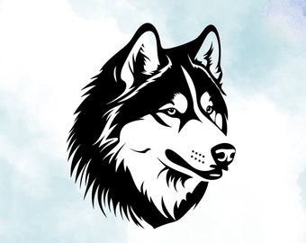 Alaskan Malamute Vinyl Decal - Durable Dog Sticker for Laptops, Cars & More - Unique Pet Lover Gift