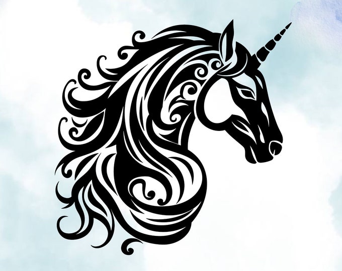 Magical Unicorn Vinyl Decal - Ideal for Laptops, Cars, and Windows - Enchanting Custom-Made Fantasy Sticker