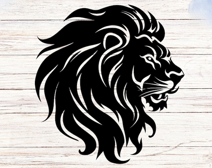 Roaring Lion Head Vinyl Decal: Waterproof Car/Laptop Sticker
