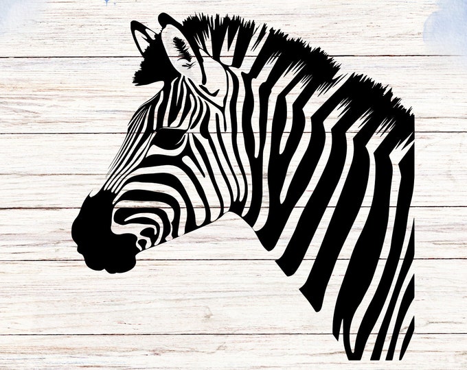 Zebra Head Vinyl Decal: Car, Van, Truck Sticker