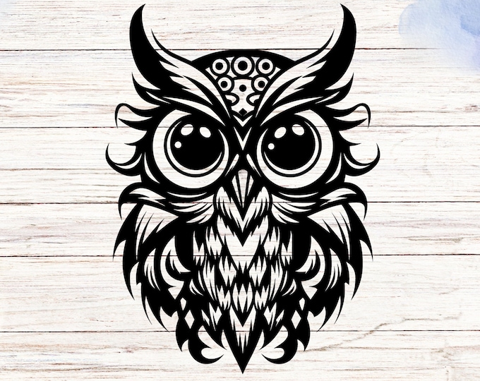 Cute Owl Vinyl Decal, Whimsical Room Decor