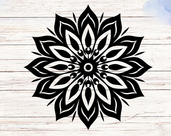 Mandala Vinyl Decal Sticker, Boho Wall Art Decor for Living Room, Bedroom, Car, Laptop, Water Bottle, Phone, Yoga Studio, and More