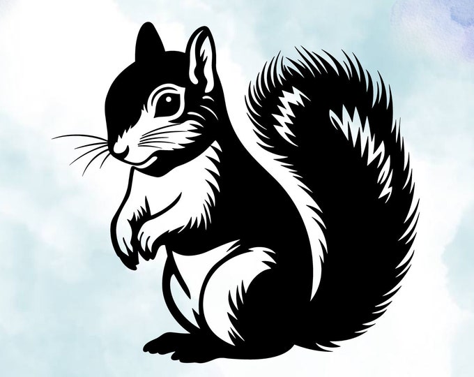 Squirrel Vinyl Decal: Nature-Inspired Laptop and Wall Sticker