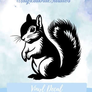 Adorable Curious Squirrel Vinyl Decal | High-Quality Sticker for Laptops, Walls, and More! Perfect Nature-Inspired Decor for Animal Lovers