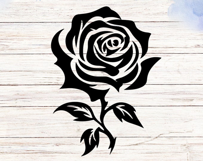 Rose Vinyl Decal for Cars, Windows, Mirrors, and Home Decor - Beautiful Floral Sticker in Various Colours and Sizes -Decal for Your Space