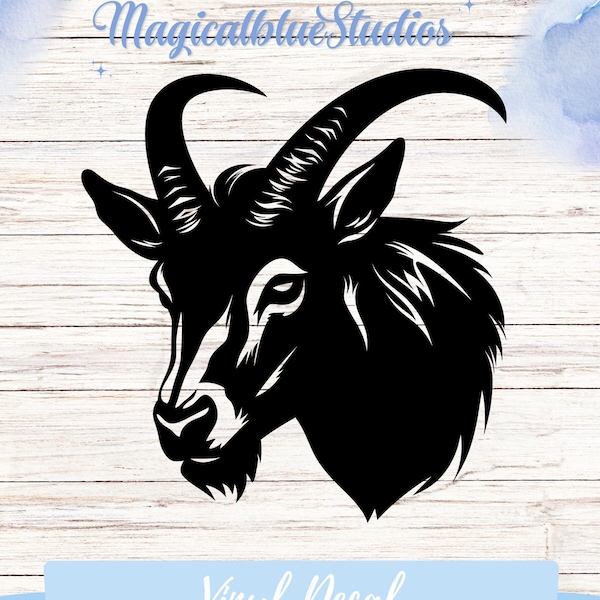 Goat Vinyl Decal: Handmade Waterproof Laptop/Car Sticker