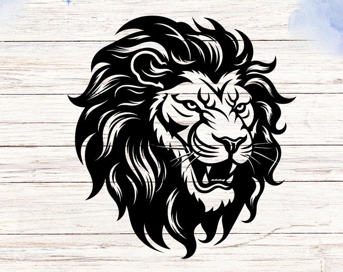 Lion Head Vinyl Decal: Customizable Car/Laptop/Wall Art