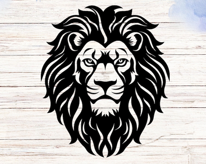 Lion Head Vinyl Decal: Customizable Wildlife Wall Art
