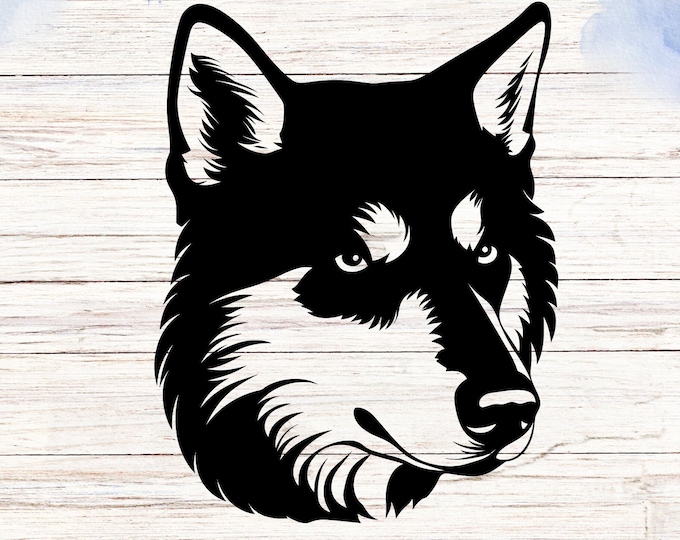 Siberian Husky Vinyl Decal Sticker: Car Window Laptop Pet Dog Lover Gift Decor