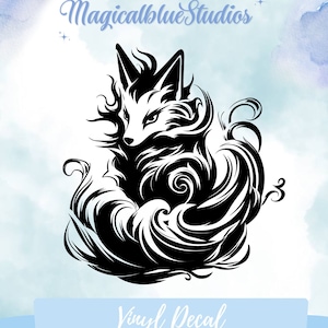 Japanese Kitsune Vinyl Decal: Fox Spirit Car Sticker