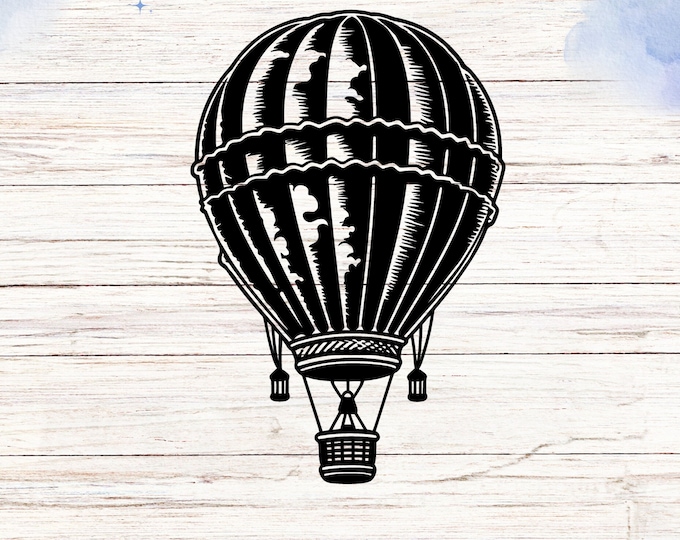 Hot Air Balloon Vinyl Decal: Waterproof Car & Laptop Sticker