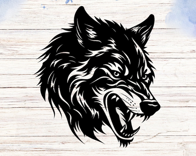 Tribal Wolf Head Vinyl Decal Sticker - Car Window Laptop Wall Art Decor Animal Design