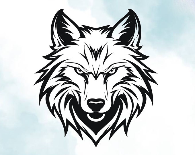 Elegant Wolf Vinyl Decal: Waterproof Car Art Sticker