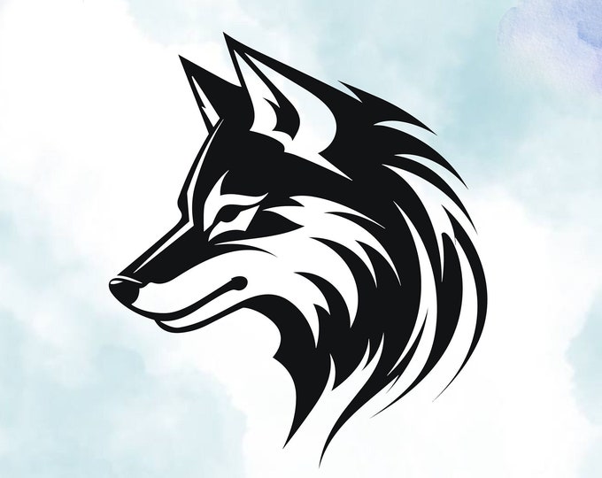 Wolf Vinyl Decal: Customizable Car/Laptop Sticker - Animal Lover Gift