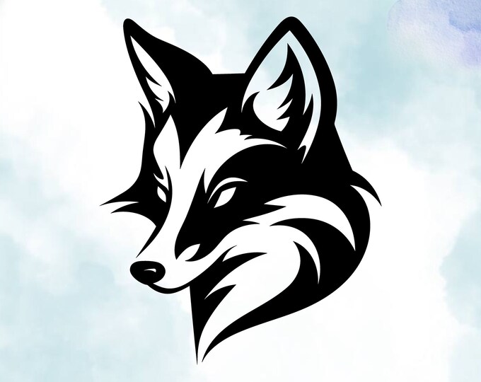 Fox Head Vinyl Decal: Customizable Laptop Car Window Sticker