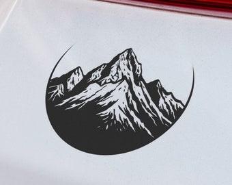 Sticker chaîne de montagnes : Sticker nature voiture/ordinateur portable