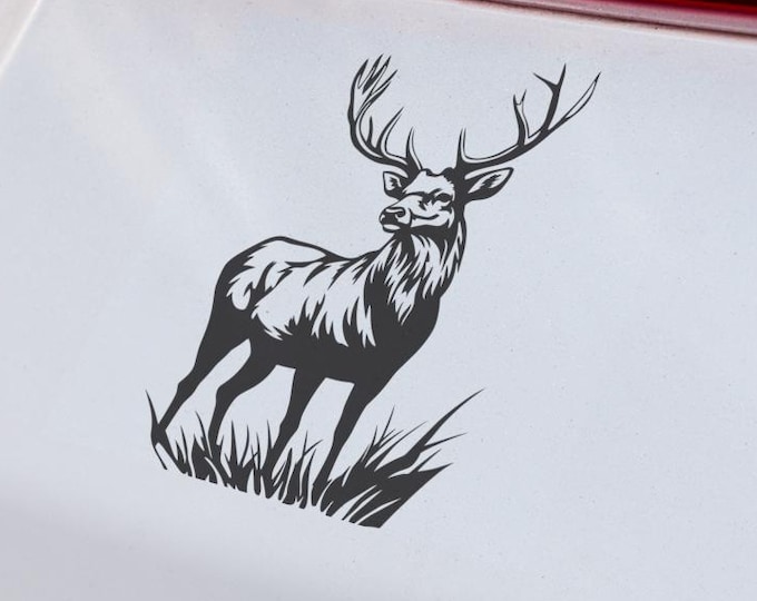 Deer Vinyl Decal: Wildlife Car Sticker, Rustic Cabin Decor