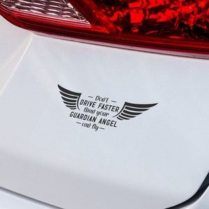 Autosticker niet sneller rijden, vinyltransfer voor auto's/bestelwagens/motoren en alle voertuigen, perfect cadeau voor hem en haar, leuke grappige bumpersticker